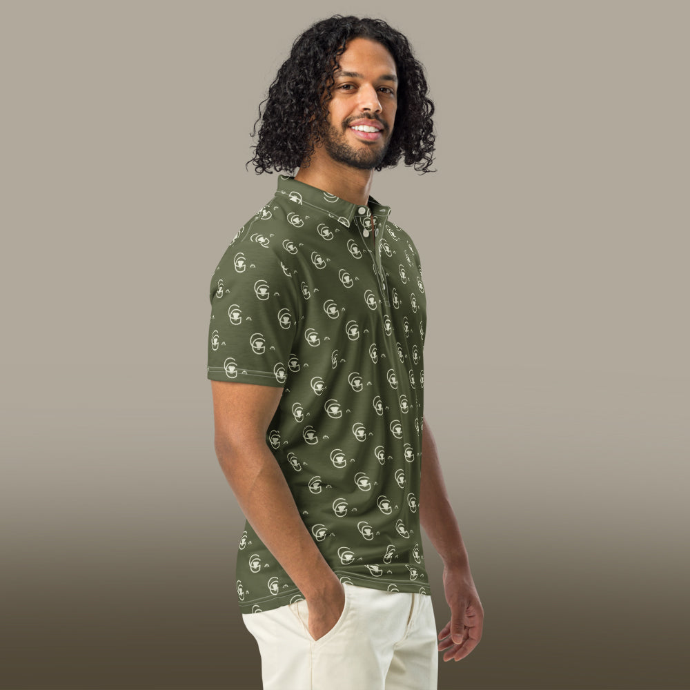 Coco Gherardi All-Over Logo Men’s slim fit polo